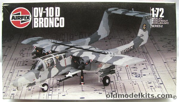 Airfix 1/72 Rockwell OV-10D Bronco Gunship - USAF Or Marines, 02074 plastic model kit